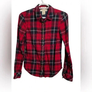 H&M lightweight flannel shirt,  size 2, 100% cotton